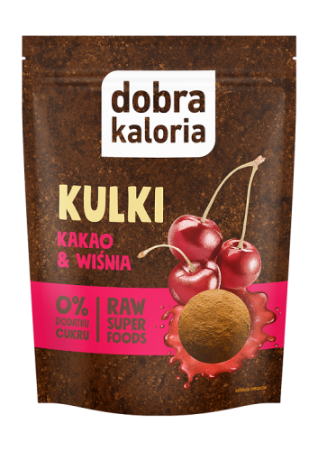 25694KULKI DAKTYLOWE KAKAO &amp; WIŚNIA 0% DODATKU CUKRU 58 g - DOBRA KALORIA-1