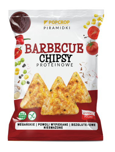 25497CHRUPKI PIRAMIDKI PROTEINOWE O SMAKU BARBECUE BEZGLUTENOWE 60 g - POPCROP-1