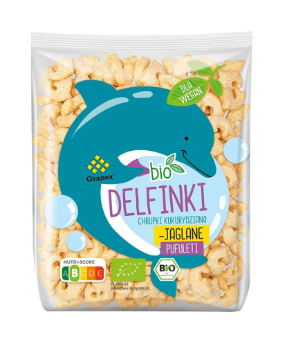 25241CHRUPKI KUKURYDZIANO - JAGLANE DELFINKI BIO 80 g - GRANEX-1