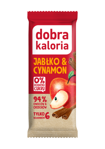 23571BATON DAKTYLOWY JABŁKO &amp; CYNAMON BEZ DODATKU CUKRÓW 35 g -  DOBRA KALORIA-1