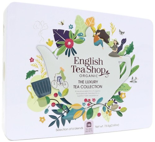 22568ZESTAW HERBAT I HERBATEK LUKSUSOWYCH BIO W PUSZCE (THE LUXURY – 6 SMAKÓW) (36 x 2,04 g) 73,5 g - ENGLISH TEA SHOP ORGANIC-1