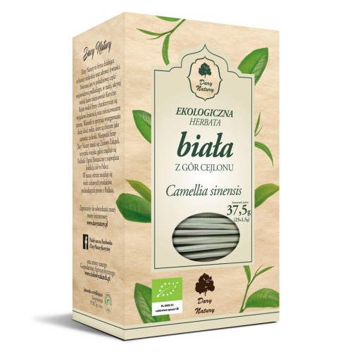 15631HERBATA BIAŁA CEJLOŃSKA BIO (25 x 1,5 g) 37,5 g - DARY NATURY-1