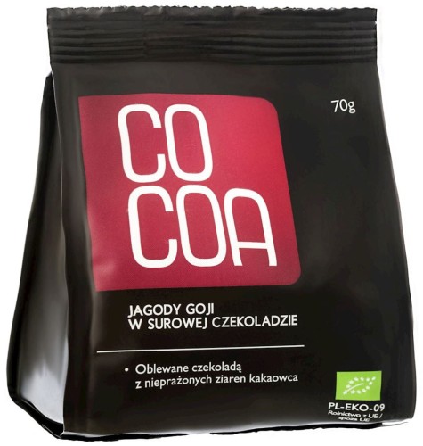 10078JAGODY GOJI W SUROWEJ CZEKOLADZIE BIO 70 g - COCOA-1