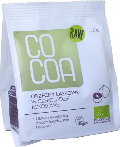 10372ORZECHY LASKOWE W CZEKOLADZIE KOKOSOWEJ BIO 70 g - COCOA-1