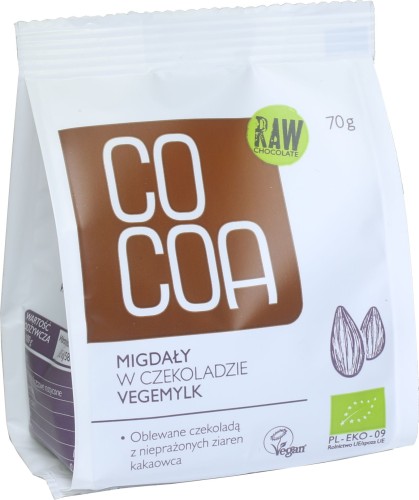 10373MIGDAŁY W CZEKOLADZIE VEGEMILK BIO 70 g - COCOA-1