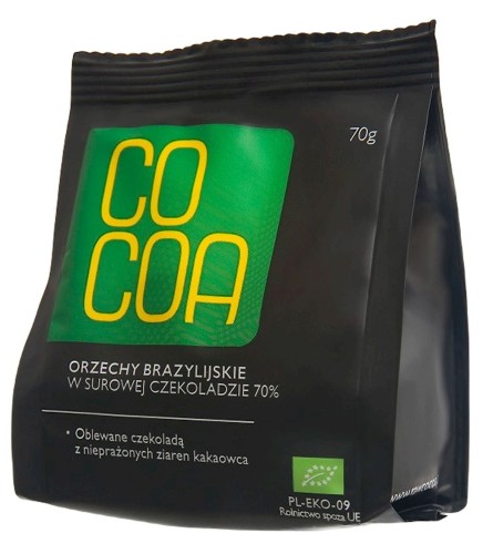 10557ORZECHY BRAZYLIJSKIE W SUROWEJ CZEKOLADZIE BIO 70 g - COCOA-1