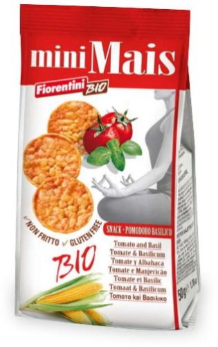 7671KRĄŻKI KUKURYDZIANE Z POMIDORAMI I BAZYLIĄ BEZGLUTENOWE BIO 50 g - FIORENTINI-1