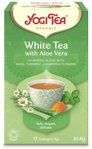 14183HERBATA BIAŁA Z ALOESEM (WHITE TEA WITH ALOE VERA) BIO (17 x 1,8 g) 30,6 g - YOGI TEA-1