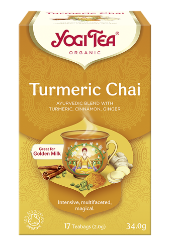 8934HERBATKA ZŁOTY CHAI Z KURKUMĄ (TURMERIC CHAI) BIO (17 x 2 g) 34 g - YOGI TEA-1