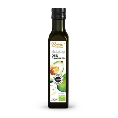 26245OLEJ Z AWOKADO TŁOCZONY NA ZIMNO KETO BIO 250 ml - BATOM-1