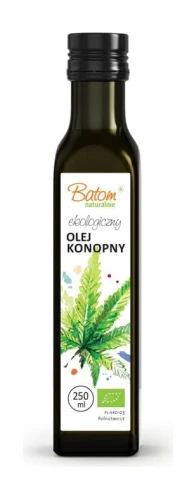 21813OLEJ KONOPNY TŁOCZONY NA ZIMNO BIO 250 ml - BATOM-1