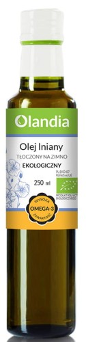 14052OLEJ LNIANY TŁOCZONY NA ZIMNO BIO 250 ml - OLANDIA-1