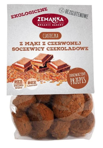 8132CIASTKA Z MĄKI Z CZERWONEJ SOCZEWICY CZEKOLADOWE BEZGLUTENOWE BIO 100 g - ZEMANKA-1