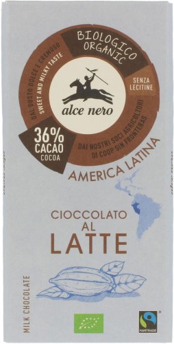 7970CZEKOLADA MLECZNA FAIR TRADE BIO 100 g - ALCE NERO-1