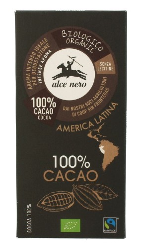 8080TABLICZKA GORZKA 100 % KAKAO BIO 50 g - ALCE NERO-1