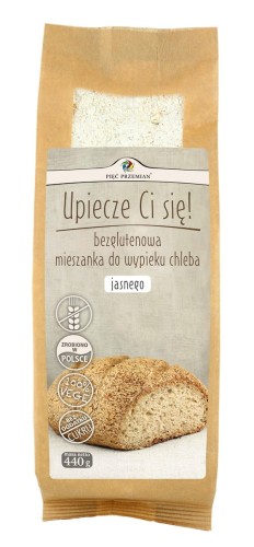 26331MIESZANKA DO WYPIEKU CHLEBA JASNEGO BEZ DODATKU CUKRÓW BEZGLUTENOWA 440 g - PIĘĆ PRZEMIAN-1