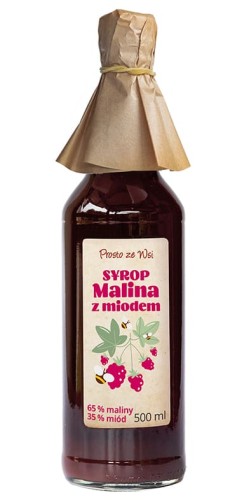 26025SYROP MALINA Z MIODEM 500 ml - PROSTO ZE WSI-1