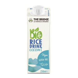 Napój ryżowo - kokosowy bez dodatku cukrów bezglutenowy bio 250 ml - the bridge