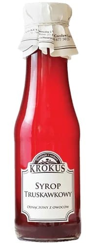 23697SYROP TRUSKAWKOWY BEZGLUTENOWY 355 g (280 ml) - KROKUS-1
