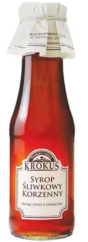 23728SYROP ŚLIWKOWY KORZENNY 375 g (300 ml) - KROKUS-1