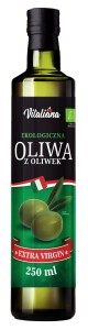 Oliwa z oliwek extra virgin bio 250 ml - vitaliana