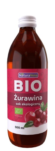 23460SOK Z ŻURAWINY 100 % BIO 500 ml - NATURAVENA-1