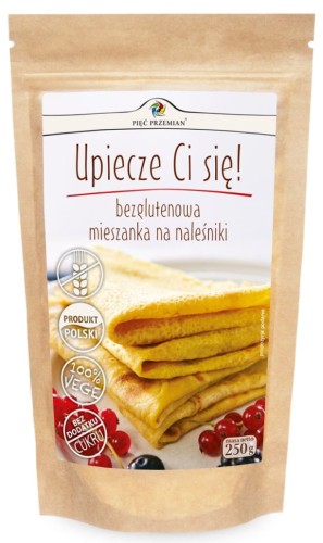 22732MIESZANKA NA NALEŚNIKI BEZ DODATKU CUKRÓW BEZGLUTENOWA 250 g - PIĘĆ PRZEMIAN-1