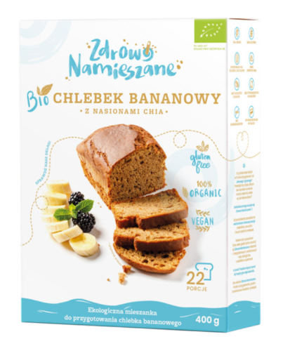 19059MIESZANKA NA CHLEBEK BANANOWY Z NASIONAMI CHIA BEZGLUTENOWA BIO 400 g - ZDROWO NAMIESZANE-1