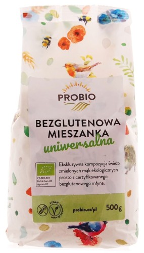 17922MIESZANKA DO WYPIEKU UNIWERSALNA BEZGLUTENOWA BIO 500 g - PROBIO-1