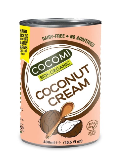 9745KREM KOKOSOWY BEZ GUMY GUAR BEZ DODATKU CUKRÓW BIO 400 ml (PUSZKA) - COCOMI-1