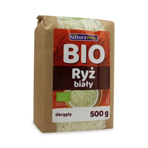 23675RYŻ BIAŁY OKRĄGŁY BIO 500 g - NATURAVENA-1