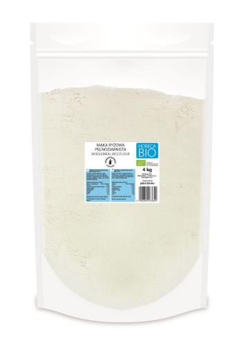 21044MĄKA RYŻOWA PEŁNOZIARNISTA BEZGLUTENOWA BIO 4 kg - HORECA-1
