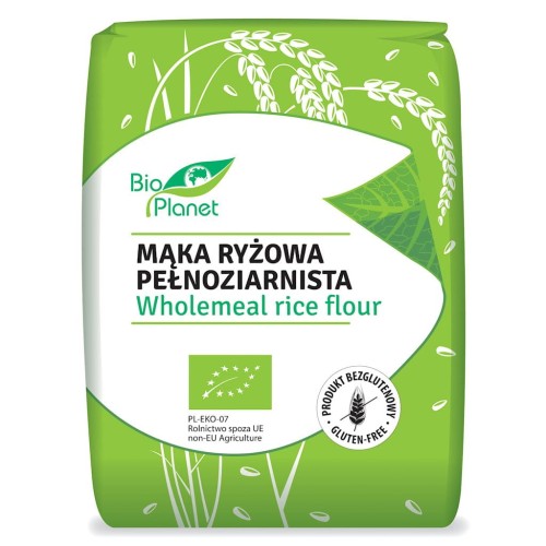 9581MĄKA RYŻOWA PEŁNOZIARNISTA BEZGLUTENOWA BIO 1 kg - BIO PLANET-1