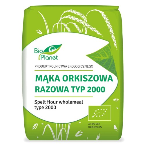 10021MĄKA ORKISZOWA RAZOWA TYP 2000 BIO 1 kg - BIO PLANET-1