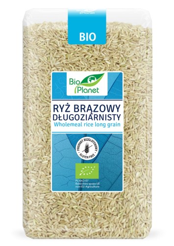 9343RYŻ BRĄZOWY DŁUGOZIARNISTY BEZGLUTENOWY BIO 1 kg - BIO PLANET-1
