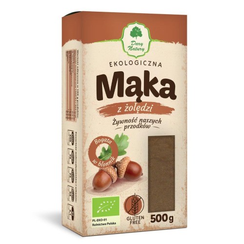 10665MĄKA Z ŻOŁĘDZI BEZGLUTENOWA BIO 500 g - DARY NATURY-1