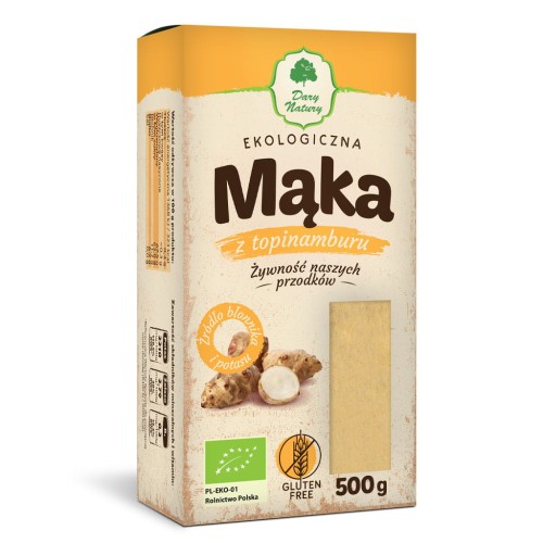 10753MĄKA Z TOPINAMBURU BEZGLUTENOWA BIO 500 g - DARY NATURY-1