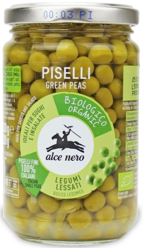 20346GROSZEK ZIELONY W ZALEWIE BIO 300 g (200 g) (SŁOIK) - ALCE NERO-1