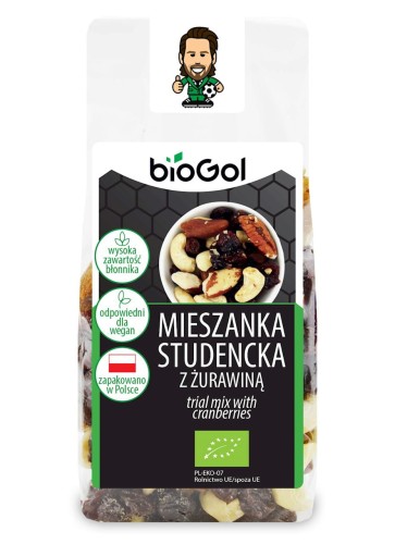 17150MIESZANKA STUDENCKA Z ŻURAWINĄ BIO 150 g - BIOGOL-1