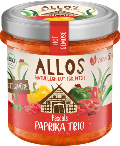 15219PASTA WARZYWNA Z TRZEMA RODZAJAMI PAPRYKI BEZGLUTENOWA BIO 135 g - ALLOS-1