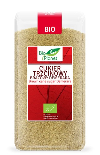 14555CUKIER TRZCINOWY BRĄZOWY DEMERARA BIO 500 g - BIO PLANET-1