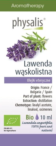 18051OLEJEK ETERYCZNY LAWENDA WĄSKOLISTNA BIO 10 ml - PHYSALIS-1