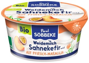 Kefir kremowy brzoskwinia - marakuja bio 150 g - sobbeke