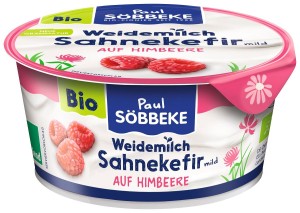 Kefir kremowy z malinami bio 150 g - sobbeke