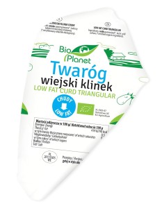 Twaróg wiejski klinek chudy bio (około 0,30 kg) - bio planet