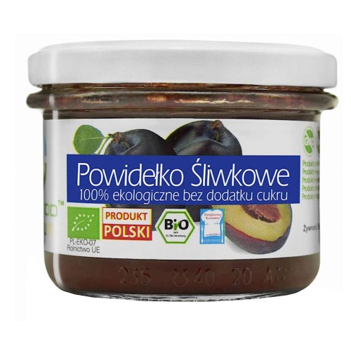11907POWIDEŁKO ŚLIWKOWE BEZ DODATKU CUKRU 180 g - BIO FOOD-1