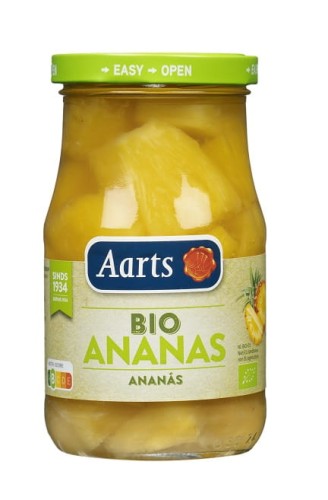 22580ANANAS KAWAŁKI W LEKKIM SYROPIE BIO 350 g (190 g) (SŁOIK) - AARTS-1