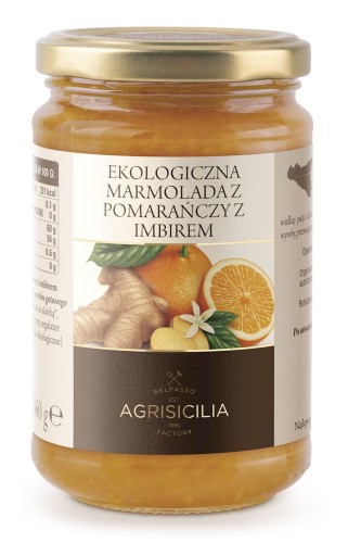 9313MARMOLADA Z POMARAŃCZY Z IMBIREM BIO 360 g - AGRISICILIA-1