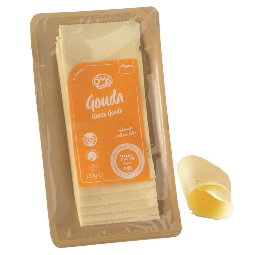 17916SER GOUDA PLASTRY BIO (48 % TŁUSZCZU W SUCHEJ MASIE) 150 g - OMA-1