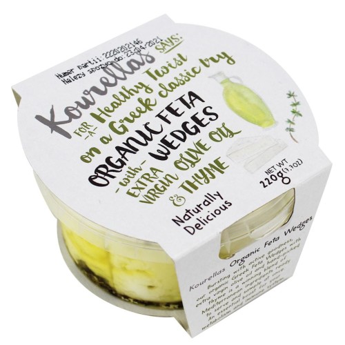 16206SER FETA Z TYMIANKIEM W OLIWIE Z OLIWEK BIO 220 g - KOURELLAS-1